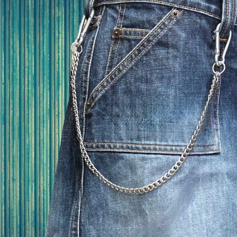 Stainless Steel Wallet Chain | Y2K Skater Cuban Link